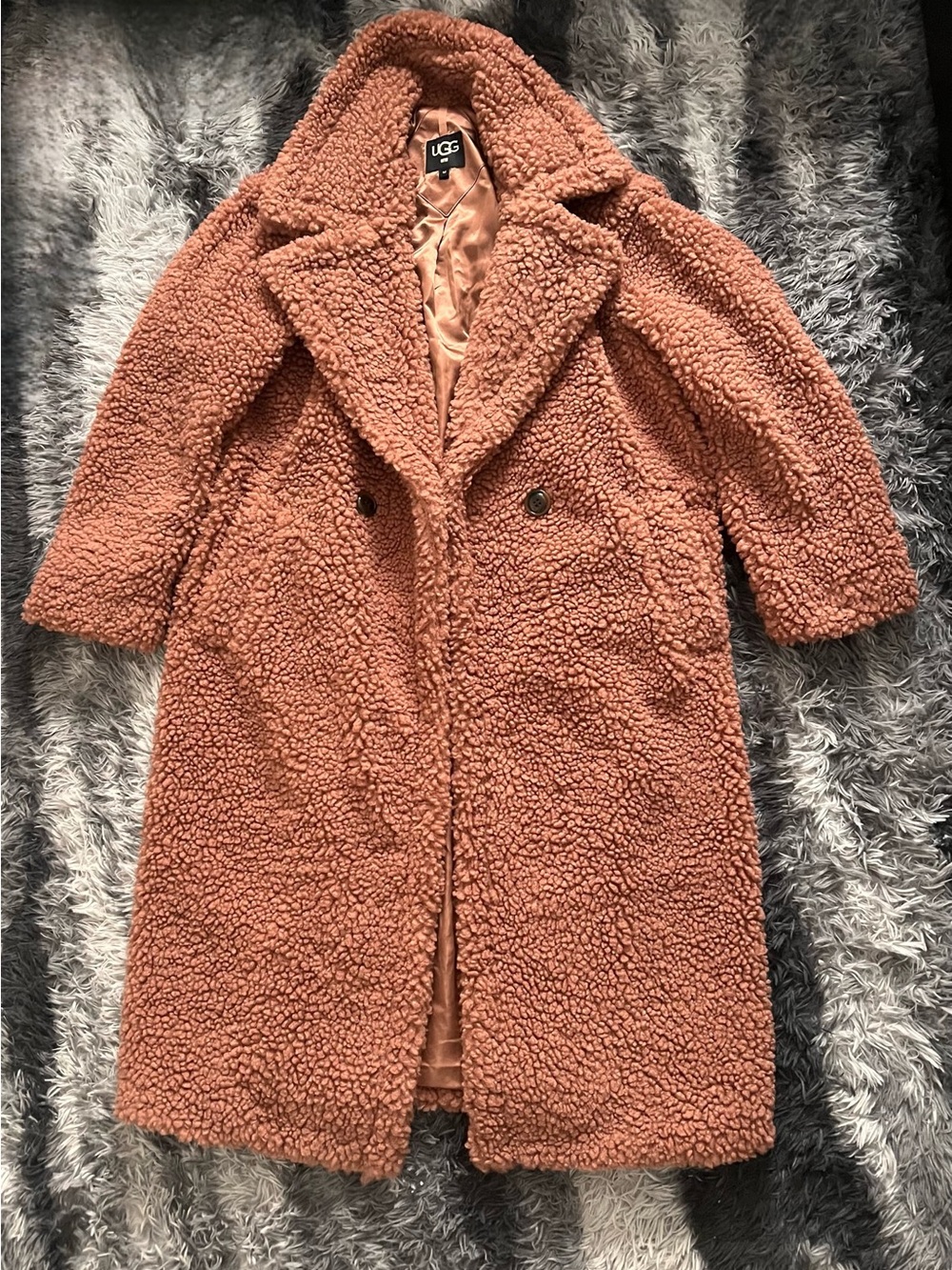 UGG Women's Teddy Long Coat - Dusty Pink